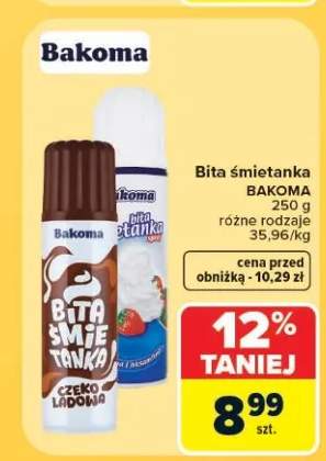 Bita śmietanka Bakoma +1 wariant