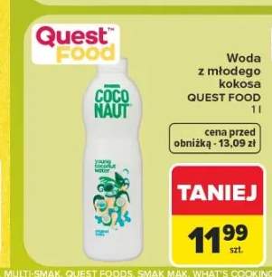 Woda z młodego kokosa Quest Food Coco Naut