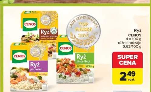 Ryż naturalny brązowy pełnoziarnisty Cenos 4-pak 100 g +2 warianty