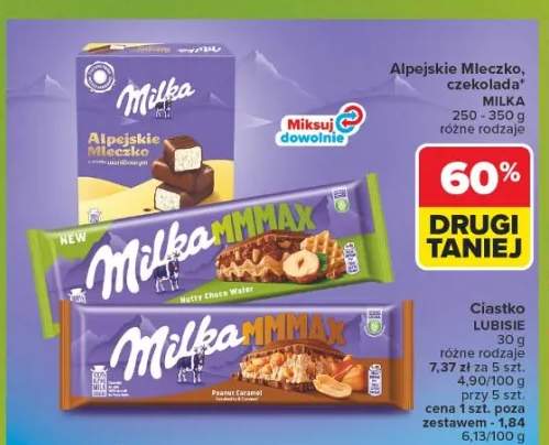 Alpejskie Mleczko Milka o smaku waniliowym +1 wariant