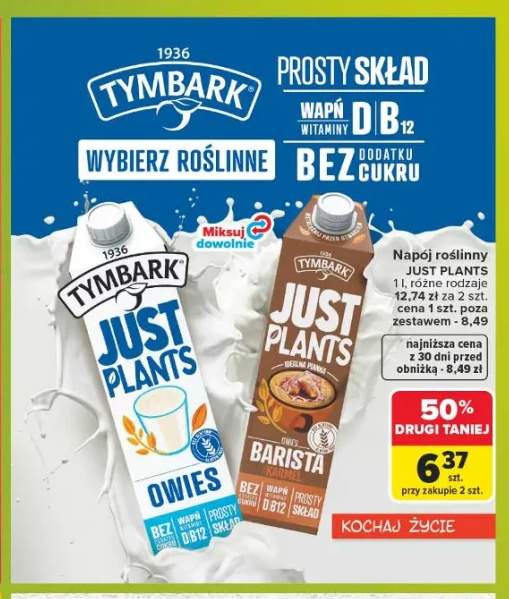 Napój owsiany Barista Tymbark Just Plants