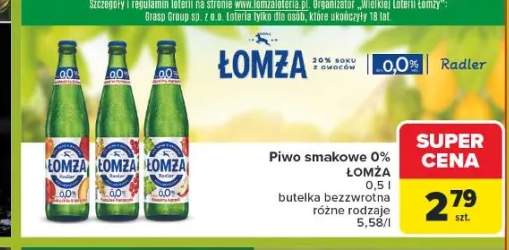 Piwo bezalkoholowe Łomża Radler Grejpfrut 500 ml +1 wariant