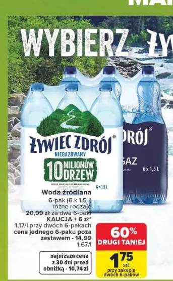Woda źródlana Żywiec Zdrój 6-pak