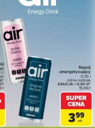 Napój energetyzujący Oshee Air Kyoto Cherry +1 wariant
