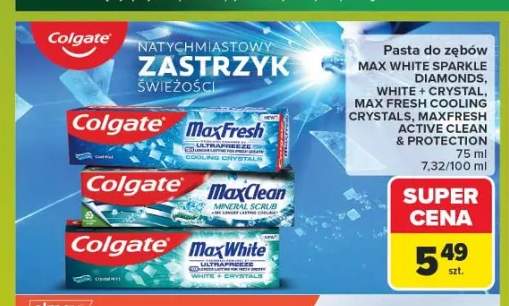 Pasta do zębów Colgate Max White Sparkle Diamonds +3 warianty