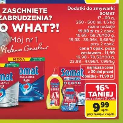 Płyn nabłyszczający do zmywarki Somat +2 warianty