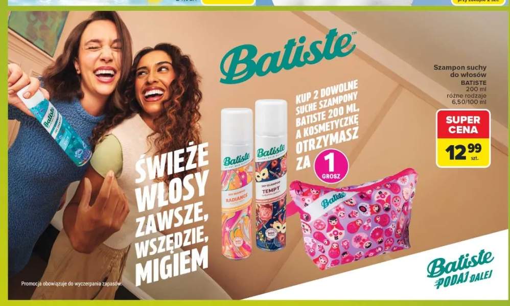 Szampon suchy do włosów Batiste Radiance +1 wariant