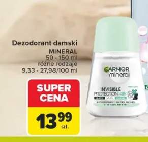 Dezodorant damski Garnier Mineral Invisible