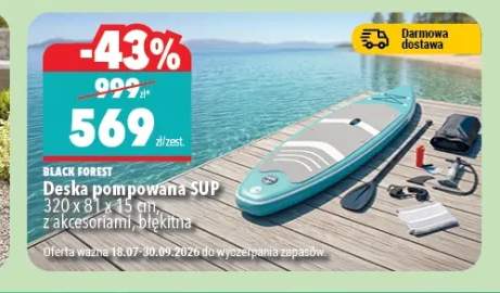 Deska pompowana SUP z akcesoriami Black Forest
