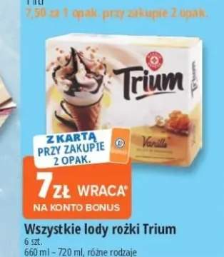 Lody rożki Trium waniliowe