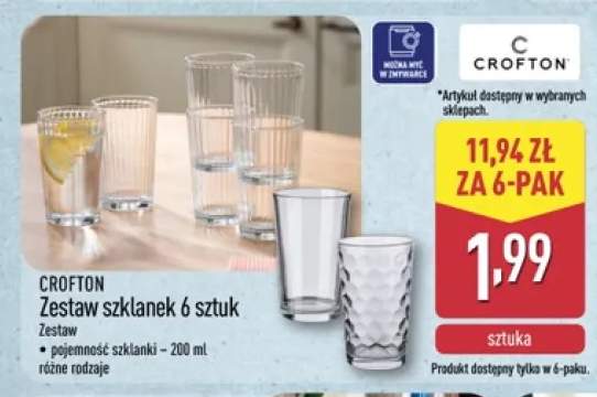 Zestaw szklanek Crofton 6-pak 200 ml