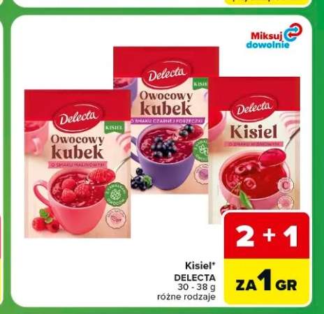 Kisiel Delecta o smaku wiśniowym +2 warianty