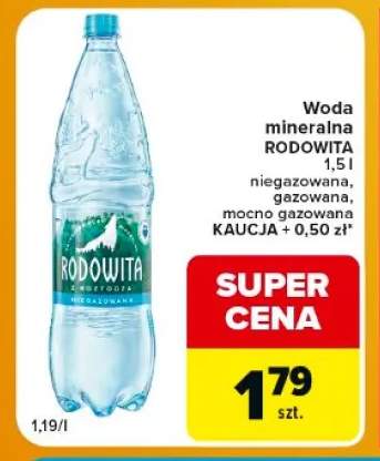 Woda mineralna Rodowita mocno gazowana