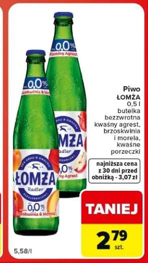 Piwo bezalkoholowe Łomża Radler Kwaśne Porzeczki +1 wariant