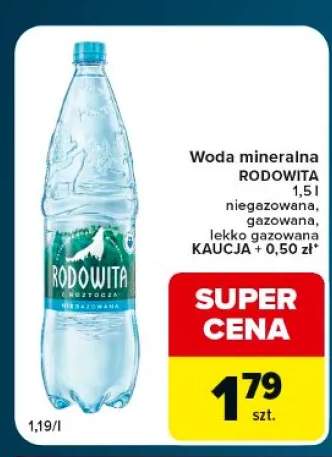 Woda mineralna Rodowita niegazowana +2 warianty
