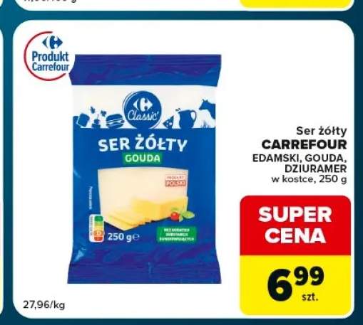 Ser żółty Gouda Carrefour +1 wariant