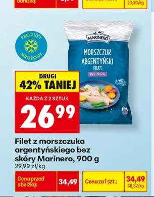 Filet z morszczuka argentyńskiego bez skóry Marinero