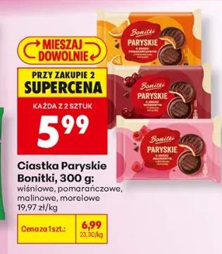 Ciastka Paryskie Bonitki wiśniowe +3 warianty