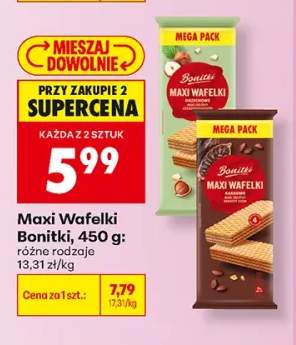 Maxi Wafelki Bonitki orzechowe +1 wariant