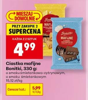 Ciastka mafijne Bonitki o smaku śmietankowo-cytrynowym +1 wariant
