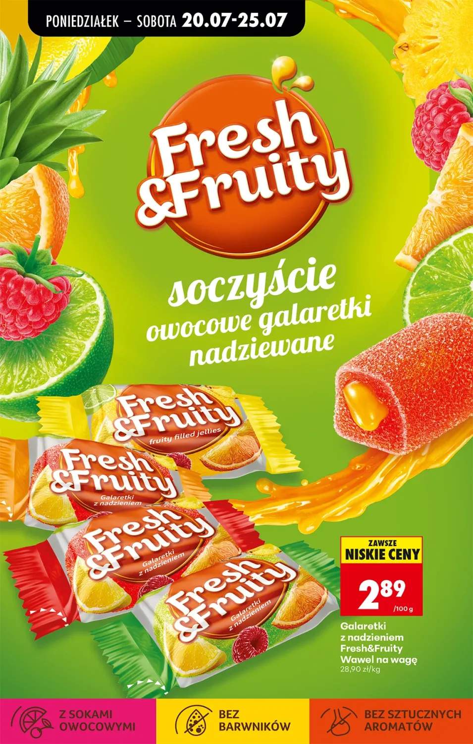 Galaretki z nadzieniem Fresh & Fruity Wawel na wagę
