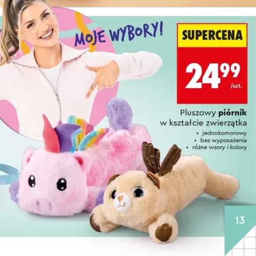 Pluszowy piórnik w kształcie zwierzątka Kayet