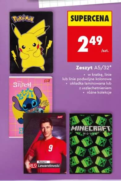 Zeszyt A5 32 kartki w kratkę St. Majewski +1 wariant