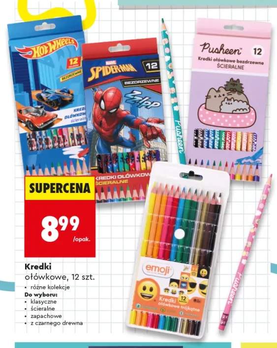 Kredki ołówkowe klasyczne LOOZZ +3 warianty