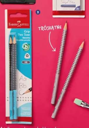 Ołówek trójkątny Faber-Castell Grip Two Tone HB 2-pak