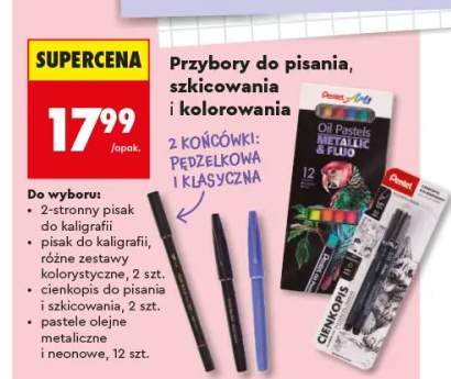 Pisak do kaligrafii Pentel +3 warianty