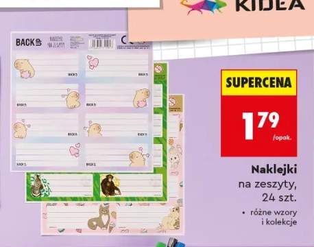 Naklejki na zeszyty Kidea