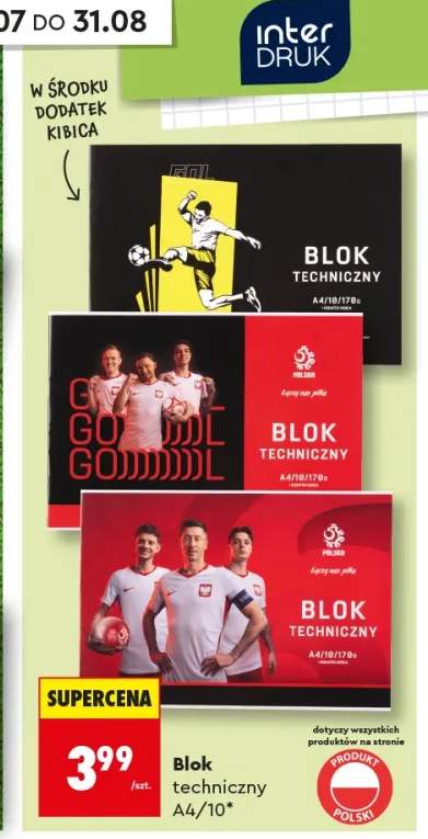 Blok techniczny A4 10 kartek Interdruk