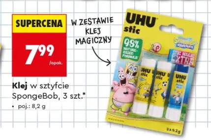 Klej w sztyfcie UHU stic SpongeBob 3-pak