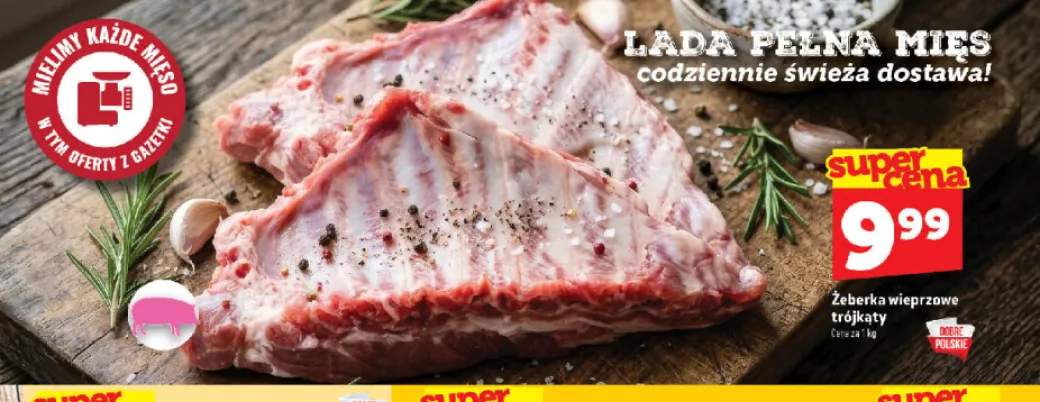Żeberka wieprzowe trójkąty
