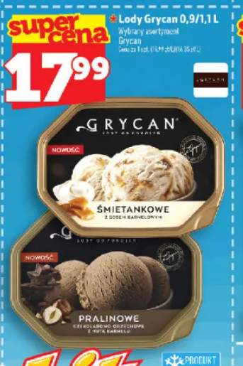 Lody Grycan śmietankowe z sosem karmelowym +1 wariant