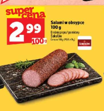 Salami w obsypce drobny pieprz Sokołów +1 wariant
