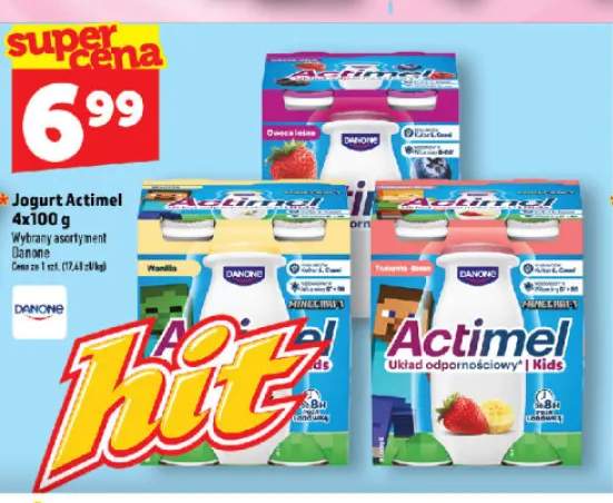 Jogurt Actimel o smaku owoców leśnych 4-pak +2 warianty