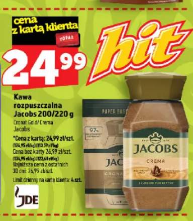 Kawa rozpuszczalna Jacobs Cronat Gold +1 wariant
