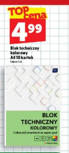 Blok techniczny kolorowy A4 Interdruk