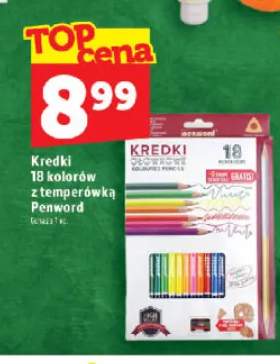 Kredki ołówkowe Penword 18 kolorów z temperówką