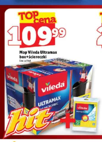 Mop płaski Vileda Ultramax Box ze ściereczkami