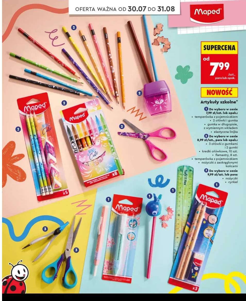 Temperówka z pojemniczkiem Maped +7 wariantów