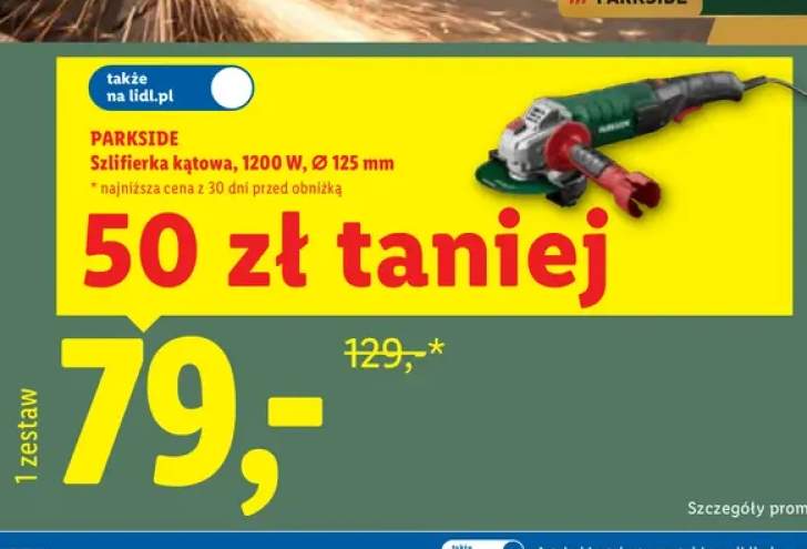 Szlifierka kątowa Parkside