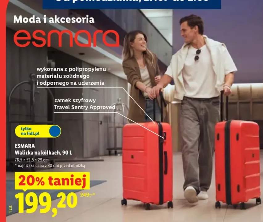 Walizka na kółkach Esmara 90 l