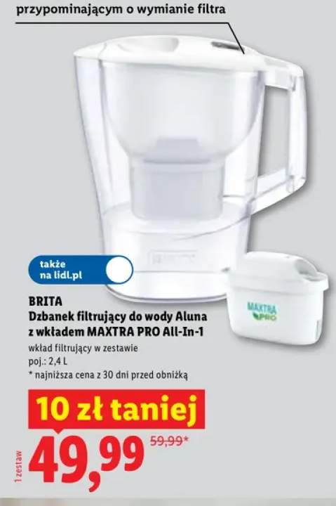 Dzbanek filtrujący do wody Brita Aluna 2,4 l z wkładem MAXTRA PRO All-In-1
