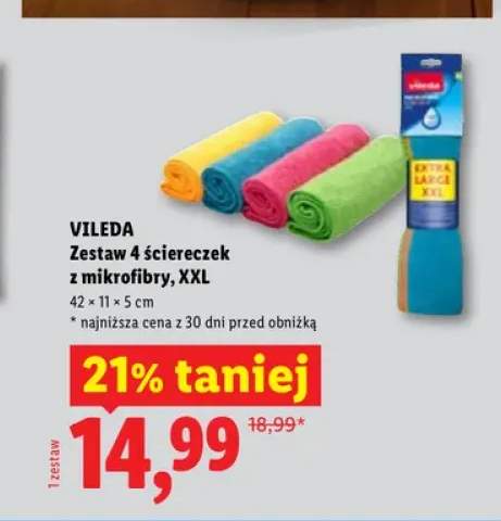 Ściereczki z mikrofibry Vileda XXL 4-pak