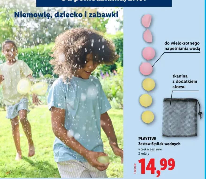 Zestaw 6 piłek wodnych Playtive
