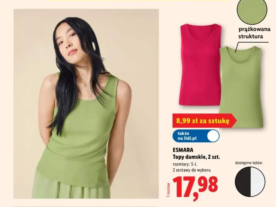 Topy damskie Esmara 2-pak