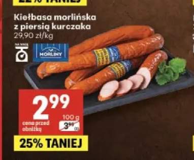Kiełbasa morlińska z piersią kurczaka Morliny