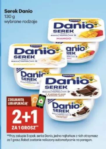 Serek homogenizowany Danio o smaku mango +3 warianty